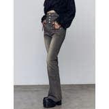 リボンハイウエストフレアパギンス | EMODA | 詳細画像3 