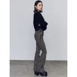 リボンハイウエストフレアパギンス | EMODA | 詳細画像32 