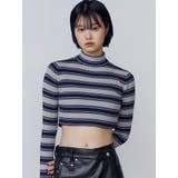 グレー | ハイネッククロップニット | EMODA