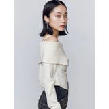 FRONT BUTTON OFF SHOULDER KNIT | EMODA | 詳細画像3 