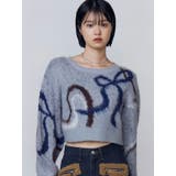 リボンラインショートニット | EMODA | 詳細画像16 