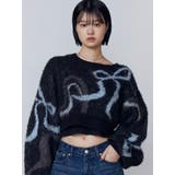 リボンラインショートニット | EMODA | 詳細画像21 