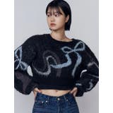 リボンラインショートニット | EMODA | 詳細画像22 