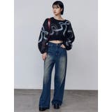 リボンラインショートニット | EMODA | 詳細画像23 