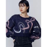 リボンラインショートニット | EMODA | 詳細画像6 