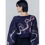 リボンラインショートニット | EMODA | 詳細画像7 