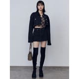 シアーベロアプレートクロップトップ | EMODA | 詳細画像6 