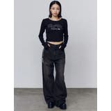 ロゴパッチクロップロングスリーブTシャツ | EMODA | 詳細画像7 