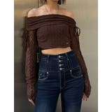 レースオフショルダートップ | EMODA | 詳細画像14