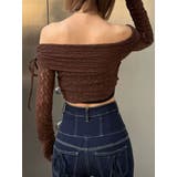 レースオフショルダートップ | EMODA | 詳細画像15