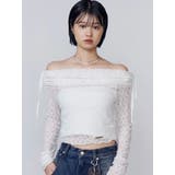 レースオフショルダートップ | EMODA | 詳細画像20