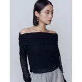 レースオフショルダートップ | EMODA | 詳細画像26