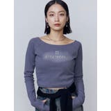 ロゴクロップドロングスリーブTシャツ | EMODA | 詳細画像1 
