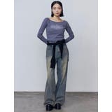 ロゴクロップドロングスリーブTシャツ | EMODA | 詳細画像18 