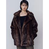 ブラウン | ミディフェイクファーコート | EMODA