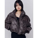 ブラウン | フェイクレザーショートダウン | EMODA