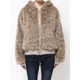 ベージュ | フードフェイクファーブルゾン | EMODA