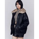 フェイクレザーブルゾン | EMODA | 詳細画像1