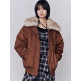 ベージュ | フェイクレザーブルゾン | EMODA