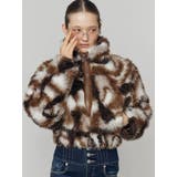 ブラウン | シングルミニボアブルゾン | EMODA