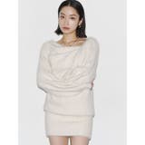 アイボリー | シャギードレープミニワンピース | EMODA