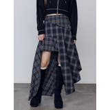 アシンメトリードッキングスカート | EMODA | 詳細画像1 