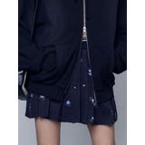 ネイビー | プリーツニットミニスカート | EMODA