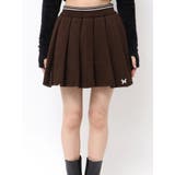 ブラウン | プリーツニットミニスカート | EMODA