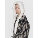 アイボリー | ツートーンシャギーニットキャップ | EMODA