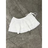 ホワイト | ニットレースラップスカート | EMODA