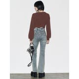 バックリボンフレアハイウエストパギンス | EMODA | 詳細画像40 