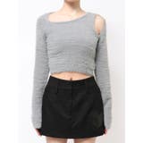 グレー | シャギースキンラインニット | EMODA