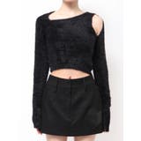 ブラック | シャギースキンラインニット | EMODA