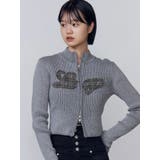 グレー | パッチロゴプレーティングニット | EMODA