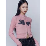 ピンク | パッチロゴプレーティングニット | EMODA