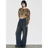 チェックロゴオーバーニット | EMODA | 詳細画像18 