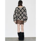 チェックロゴオーバーニット | EMODA | 詳細画像24 