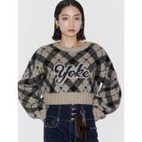 チェックロゴオーバーニット | EMODA | 詳細画像3 