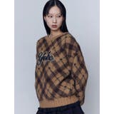 チェックロゴオーバーニット | EMODA | 詳細画像36 