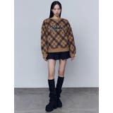 チェックロゴオーバーニット | EMODA | 詳細画像37 