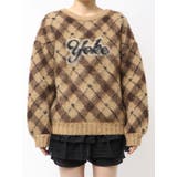 チェックロゴオーバーニット | EMODA | 詳細画像48 