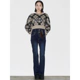 チェックロゴオーバーニット | EMODA | 詳細画像5 