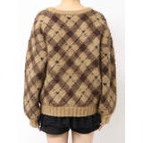 チェックロゴオーバーニット | EMODA | 詳細画像50 