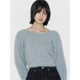 ブルー | バッククロス2WAYニット | EMODA