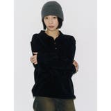 【VEQUM】VELOUR TEXTURE KNIT POLO | EMODA | 詳細画像12 