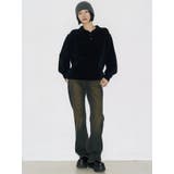 【VEQUM】VELOUR TEXTURE KNIT POLO | EMODA | 詳細画像13 