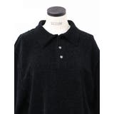 【VEQUM】VELOUR TEXTURE KNIT POLO | EMODA | 詳細画像21 