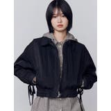 バックレースアップショートブルゾン | EMODA | 詳細画像1 