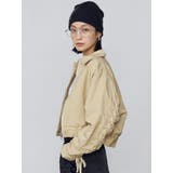 バックレースアップショートブルゾン | EMODA | 詳細画像11 