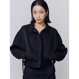 バックレースアップショートブルゾン | EMODA | 詳細画像15 